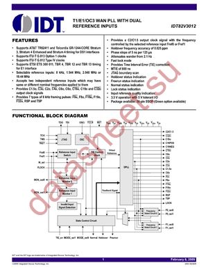 IDT82V3012PVG datasheet  